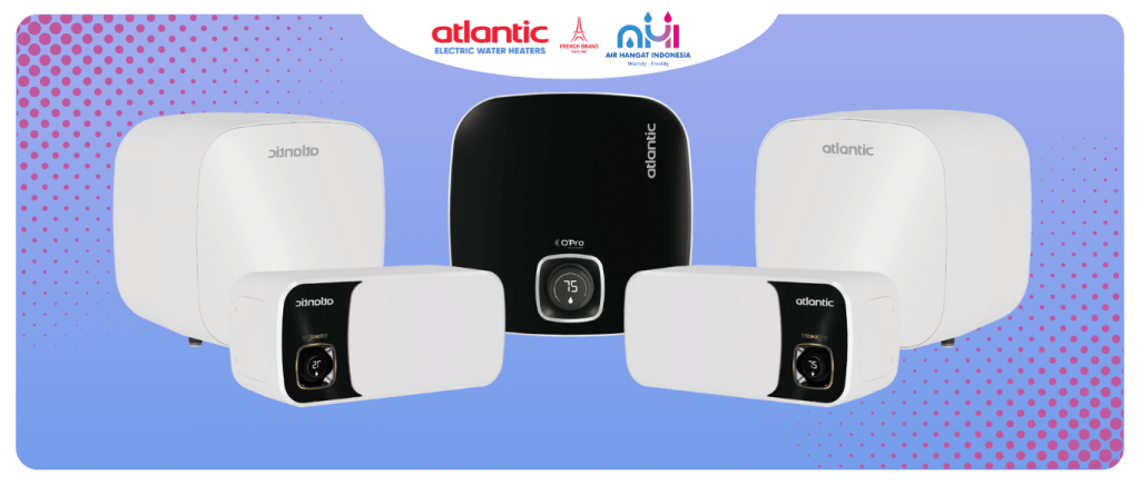 banner LP atlantic water heater air hangat indonesia