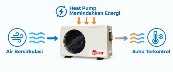 Cara heatpump mendinginkan air